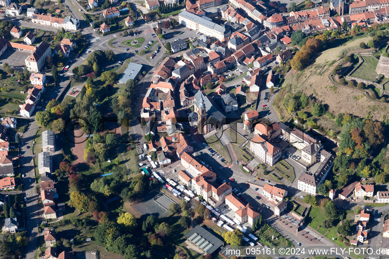 Bitche in the state Moselle, France from a drone