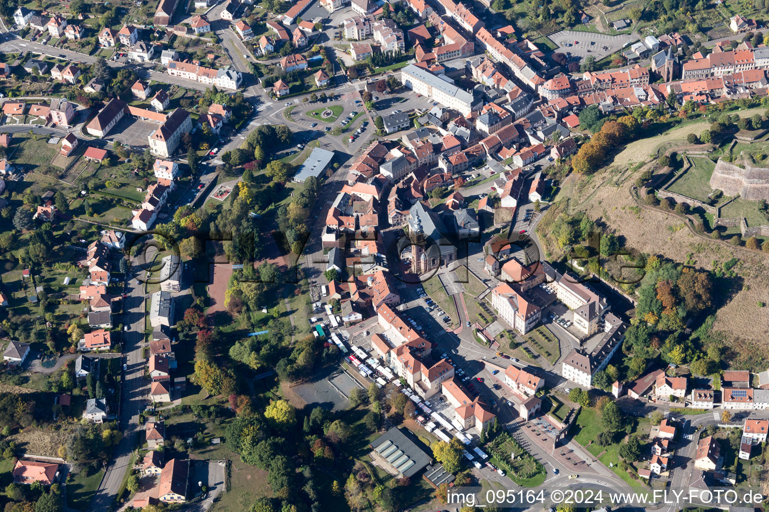 Aerial photograpy of Bitche in the state Moselle, France