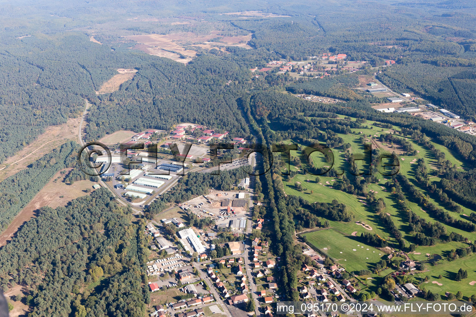 Bird's eye view of Bitche in the state Moselle, France