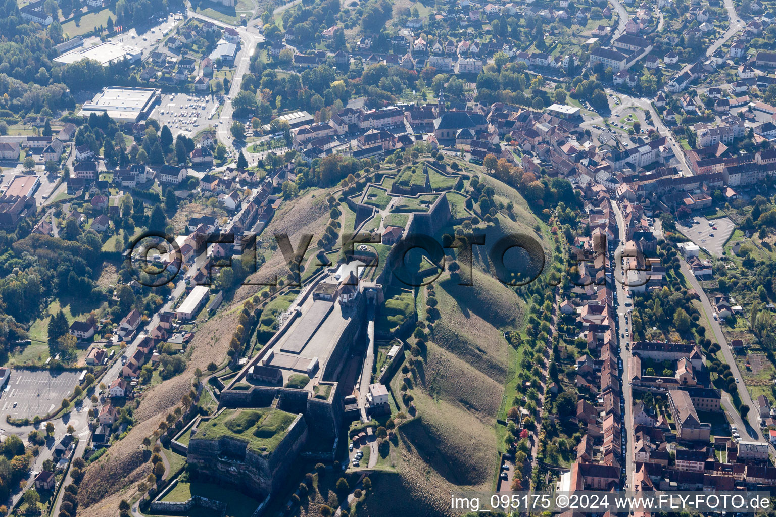 Bitche in the state Moselle, France from a drone