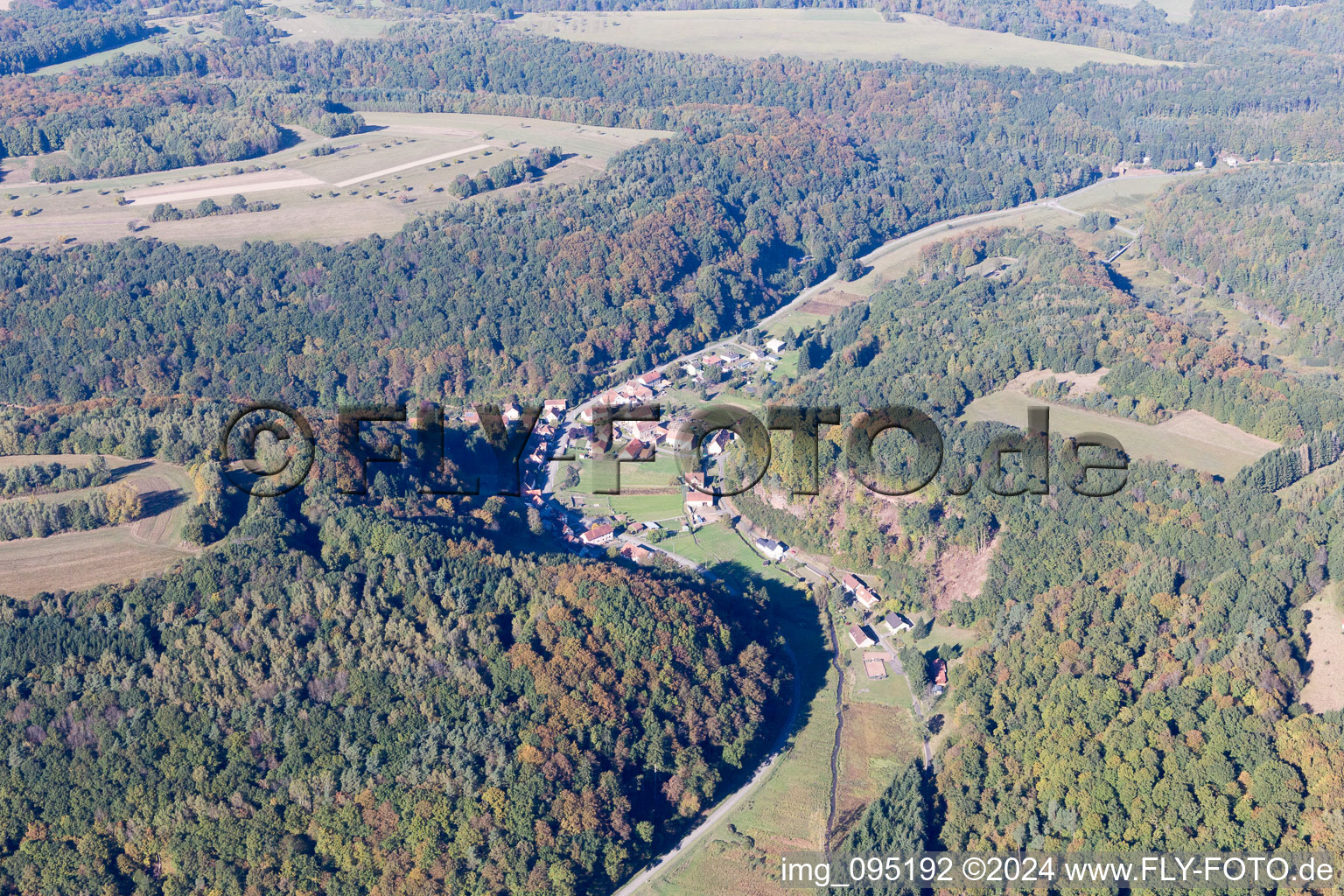 Aerial photograpy of Bousseviller in the state Moselle, France