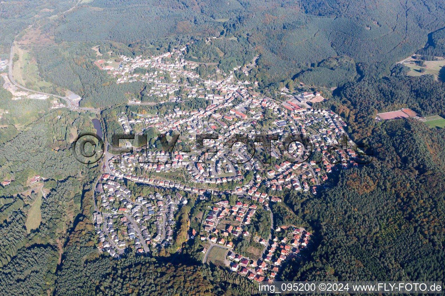 Village view in Lemberg in the state Rhineland-Palatinate, Germany