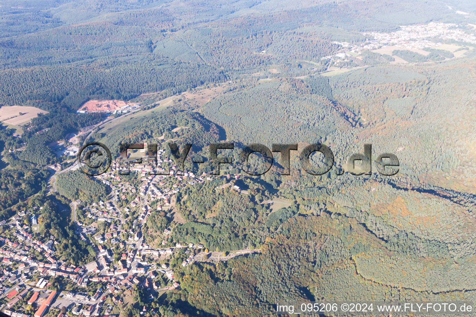 Oblique view of Lemberg in the state Rhineland-Palatinate, Germany