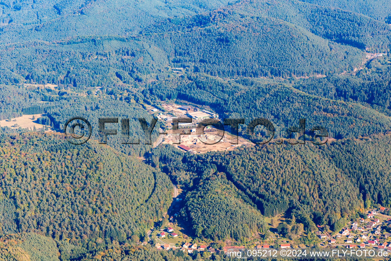 Industrial area Industriestr in Hinterweidenthal in the state Rhineland-Palatinate, Germany