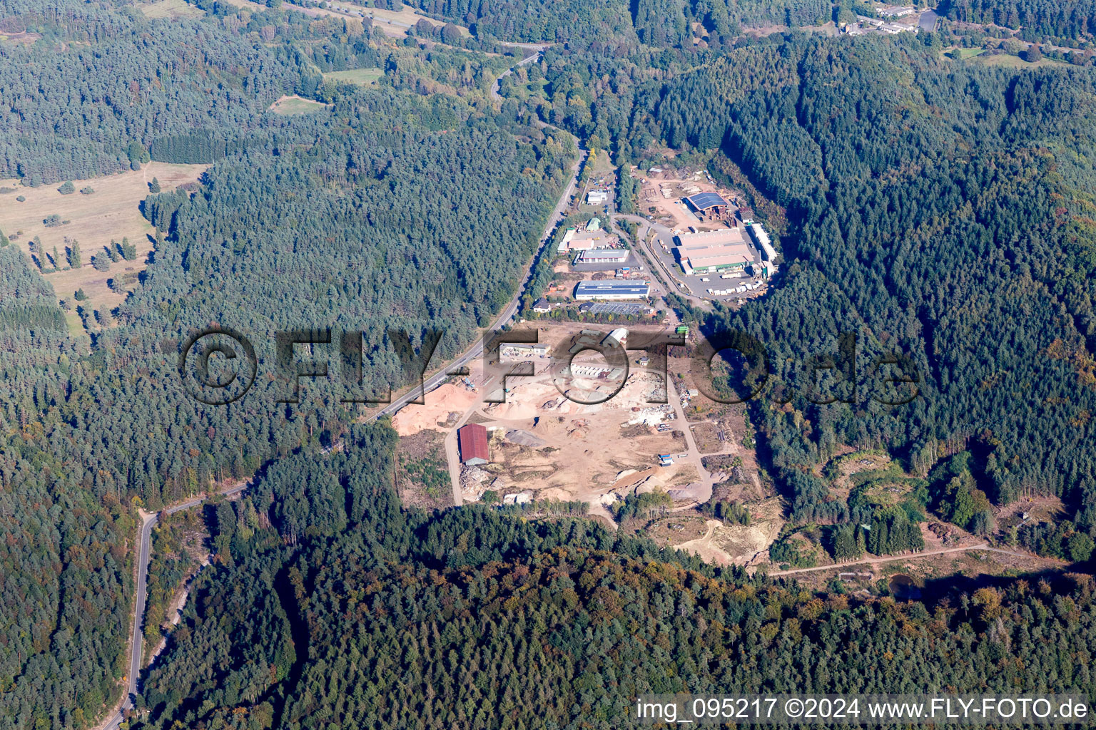 Industrial street in Hinterweidenthal in the state Rhineland-Palatinate, Germany