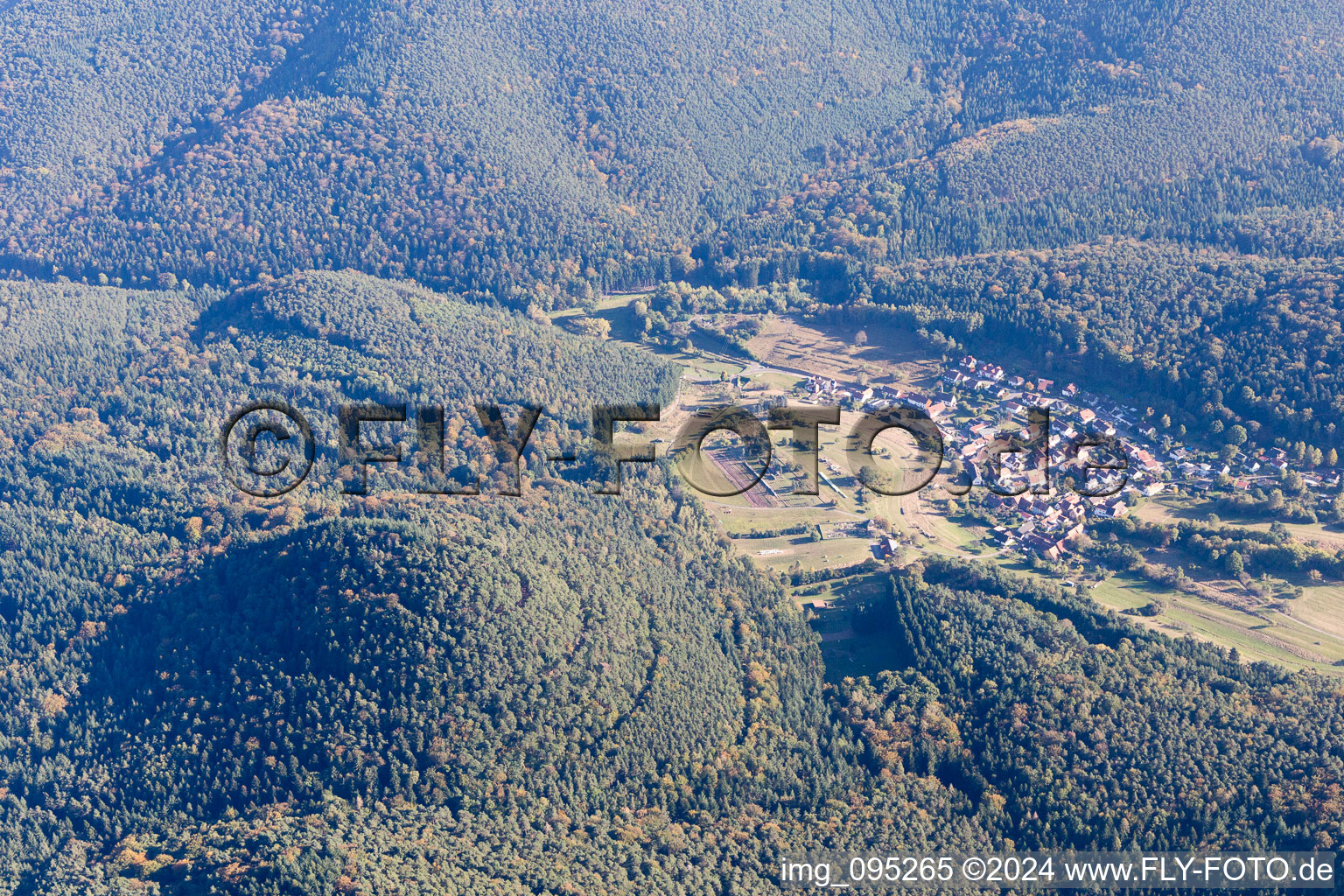 Drone image of Böllenborn in the state Rhineland-Palatinate, Germany