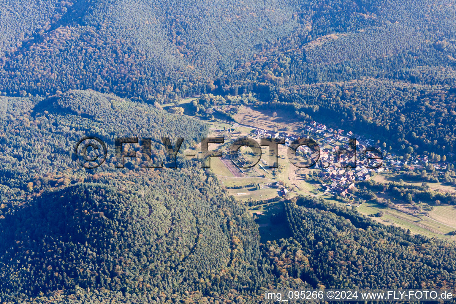 Aerial view of Böllenborn in the state Rhineland-Palatinate, Germany