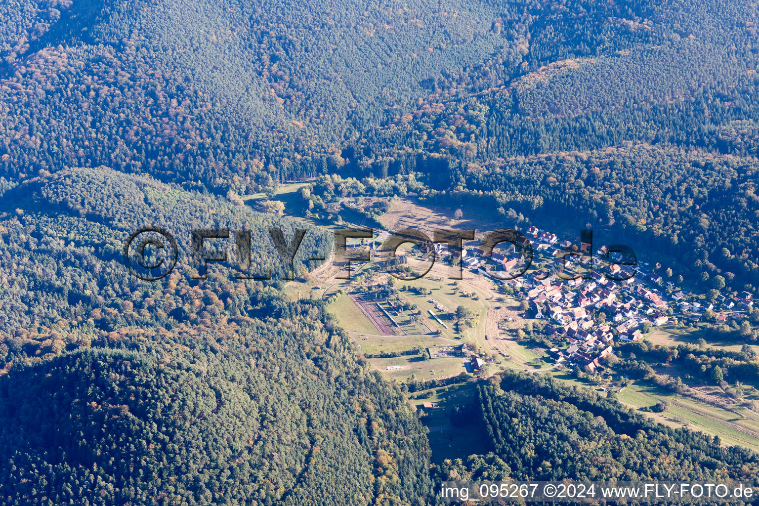 Aerial photograpy of Böllenborn in the state Rhineland-Palatinate, Germany