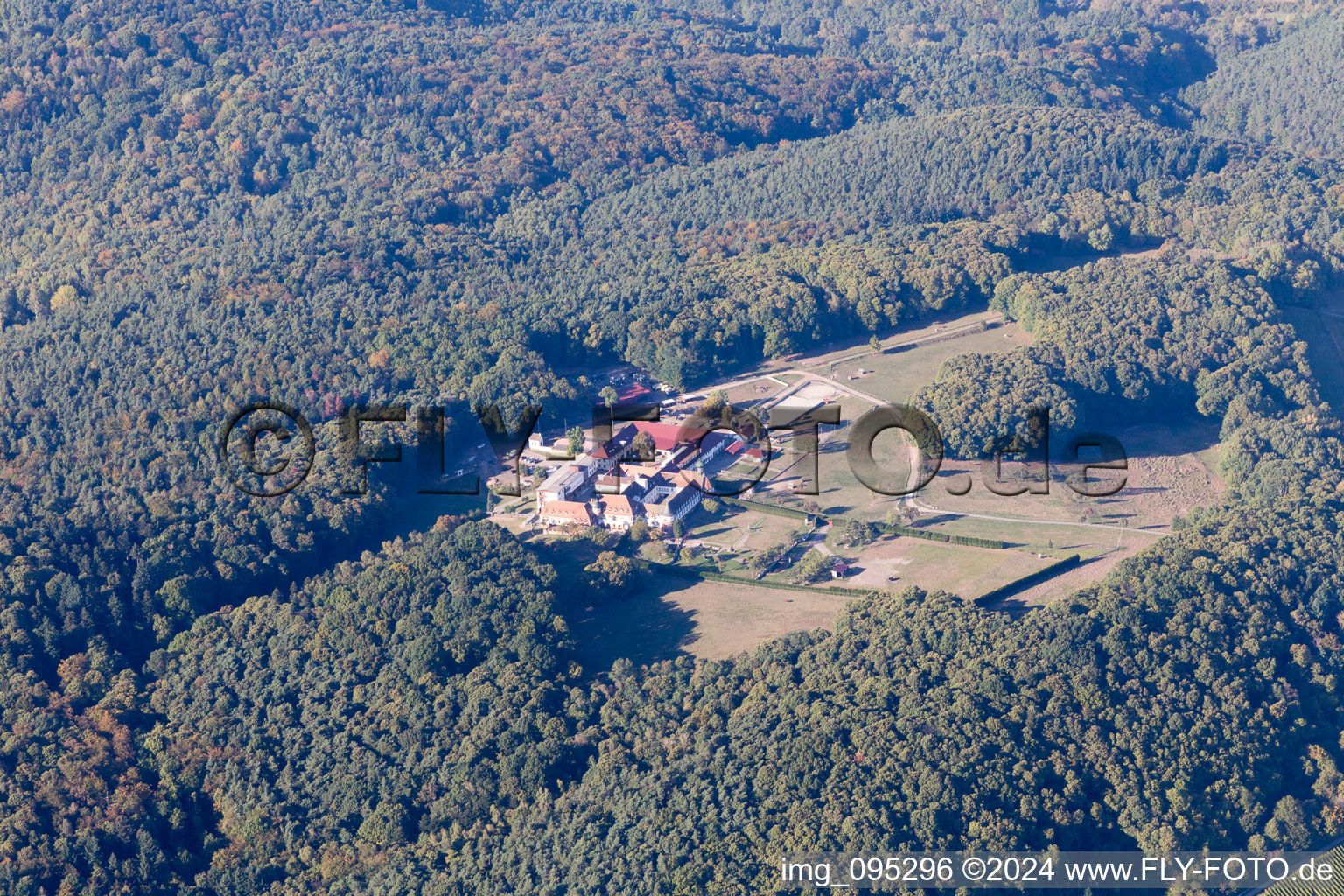 Bad Bergzabern in the state Rhineland-Palatinate, Germany seen from a drone