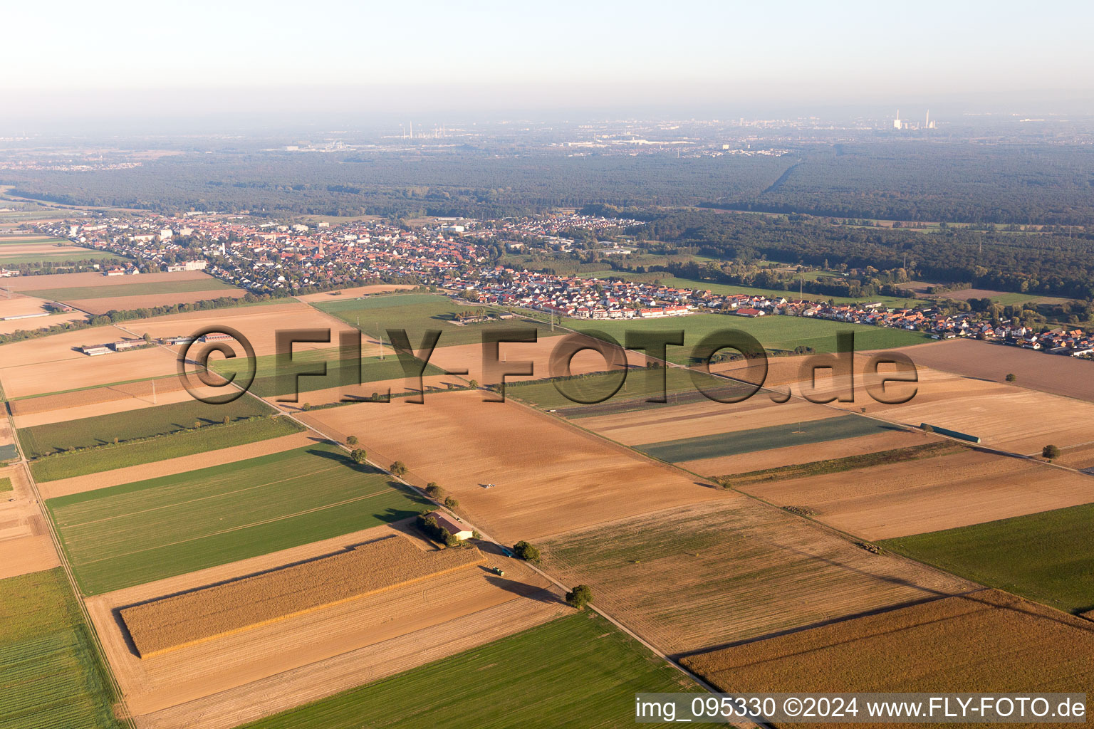 Bird's eye view of Kandel in the state Rhineland-Palatinate, Germany