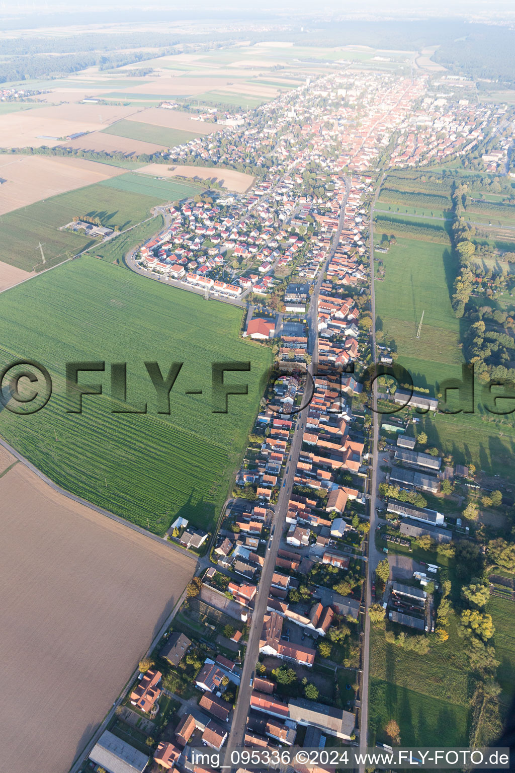 Saarstr in Kandel in the state Rhineland-Palatinate, Germany out of the air