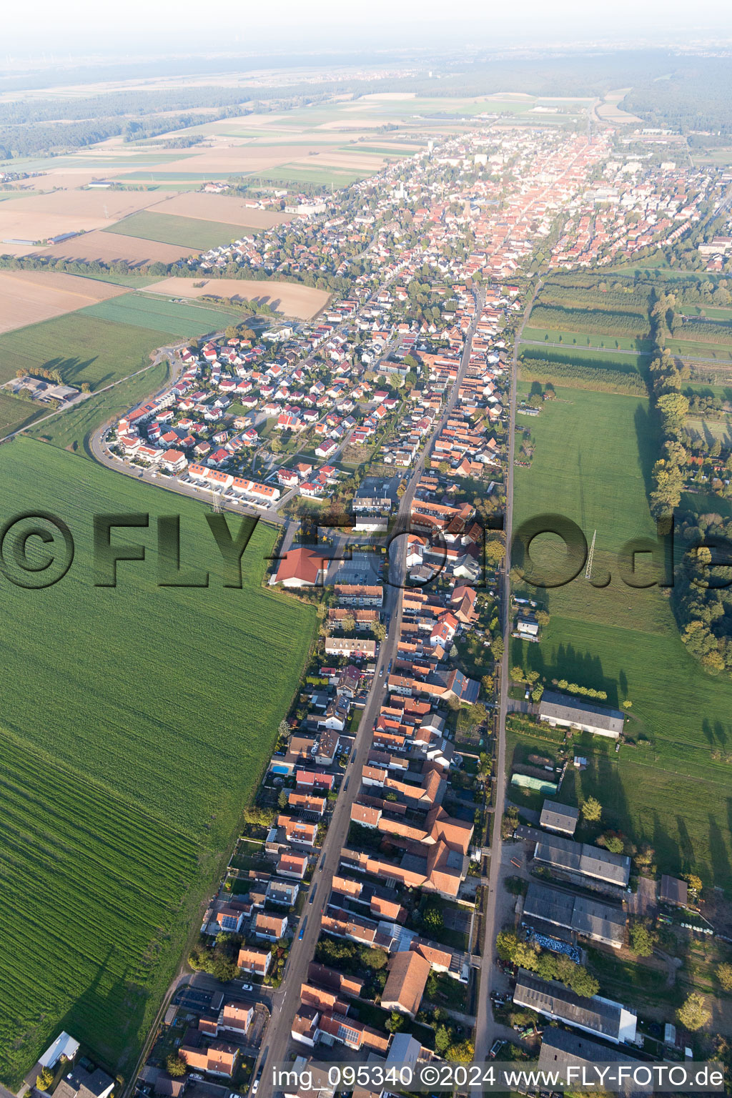 Drone image of Kandel in the state Rhineland-Palatinate, Germany