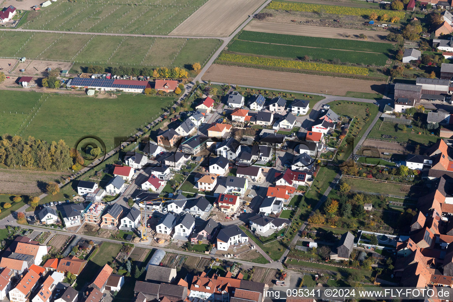 Hatzenbühl in the state Rhineland-Palatinate, Germany from a drone