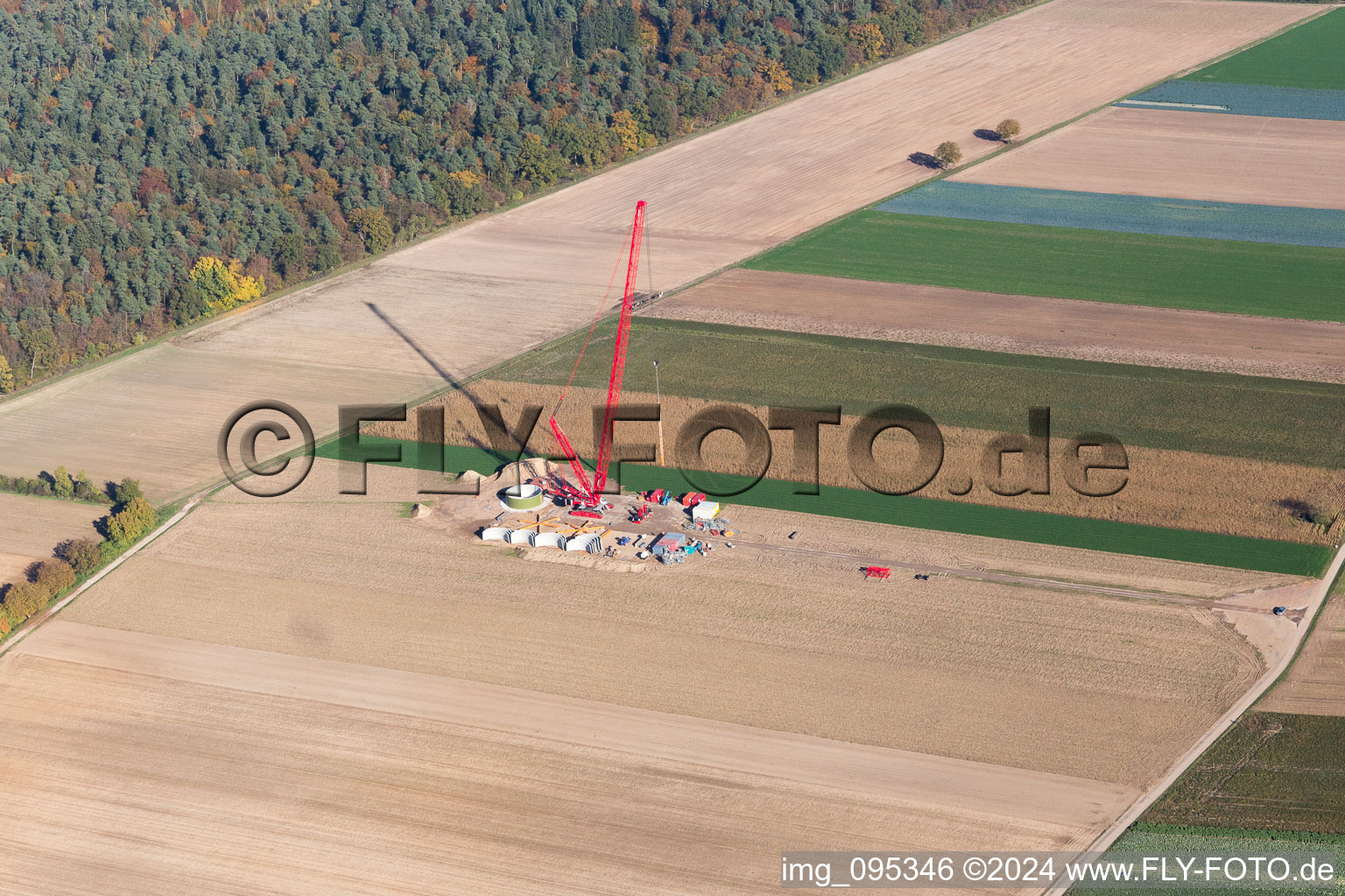 Hatzenbühl in the state Rhineland-Palatinate, Germany from above