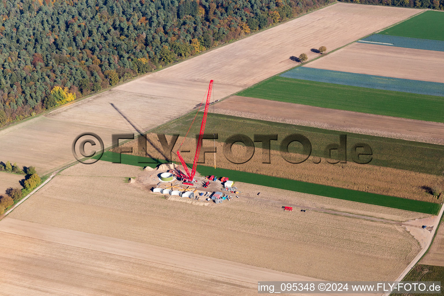 Hatzenbühl in the state Rhineland-Palatinate, Germany seen from above