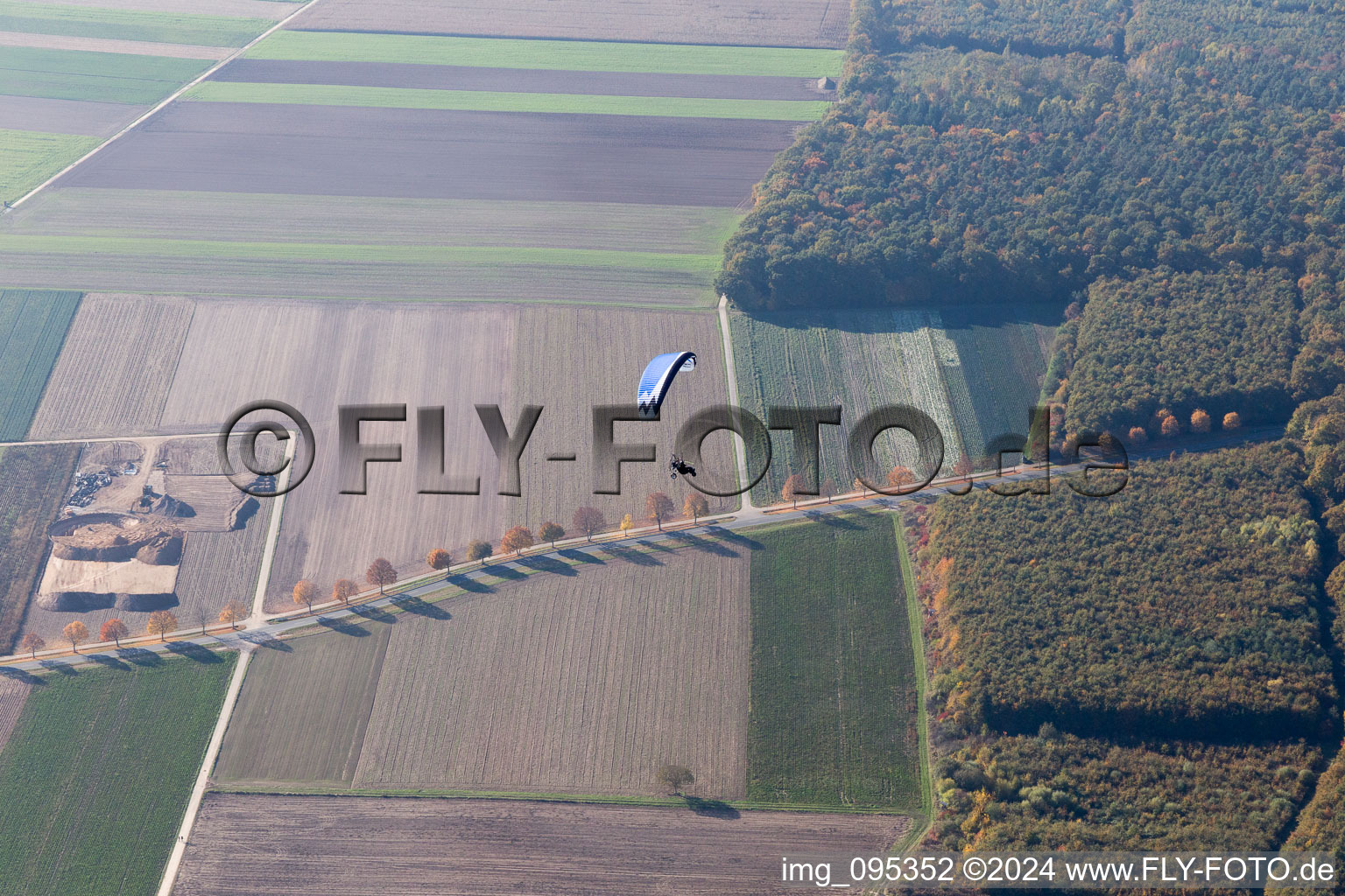 Hatzenbühl in the state Rhineland-Palatinate, Germany viewn from the air