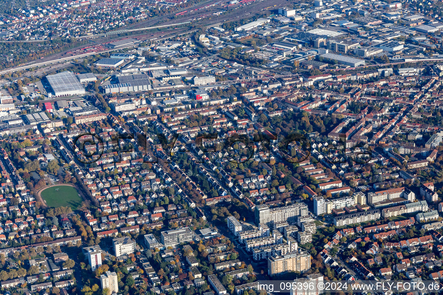 Neckarau in the district Almenhof in Mannheim in the state Baden-Wuerttemberg, Germany