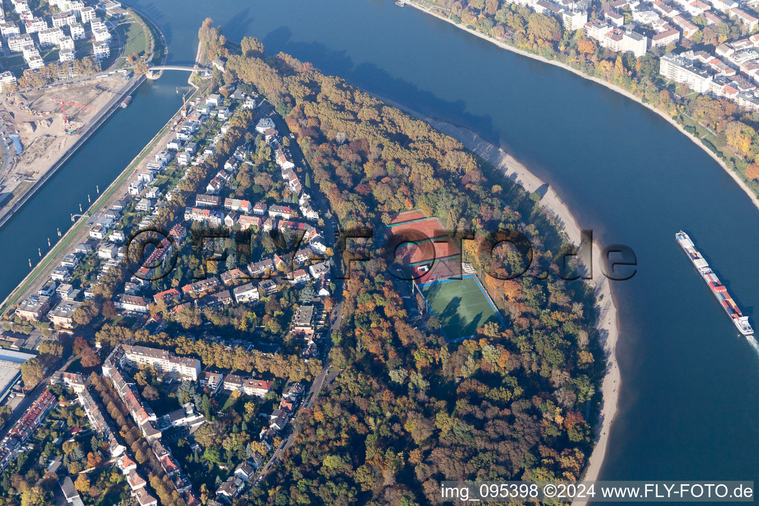 Park Island in the district Süd in Ludwigshafen am Rhein in the state Rhineland-Palatinate, Germany