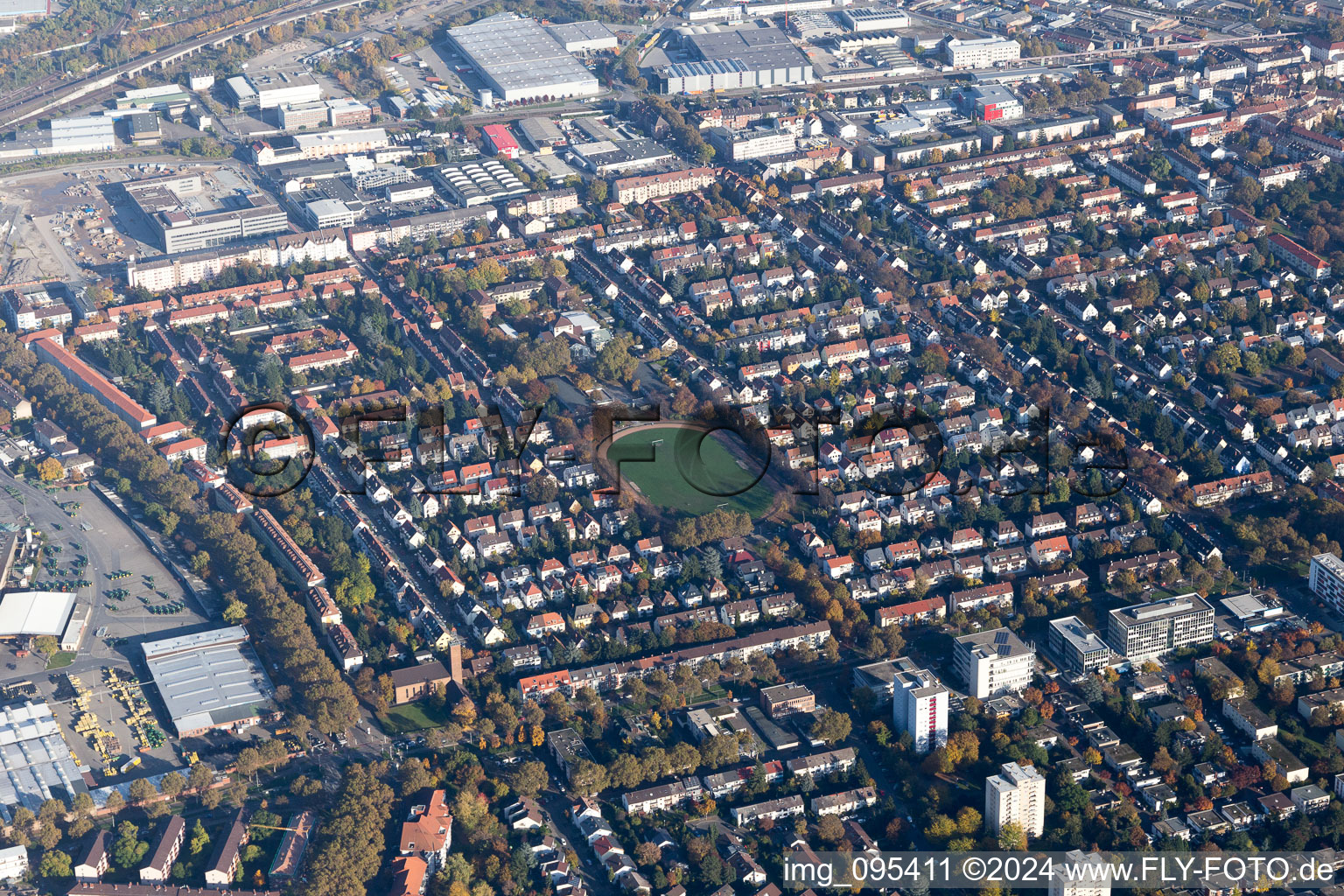 48er sports field in the district Almenhof in Mannheim in the state Baden-Wuerttemberg, Germany