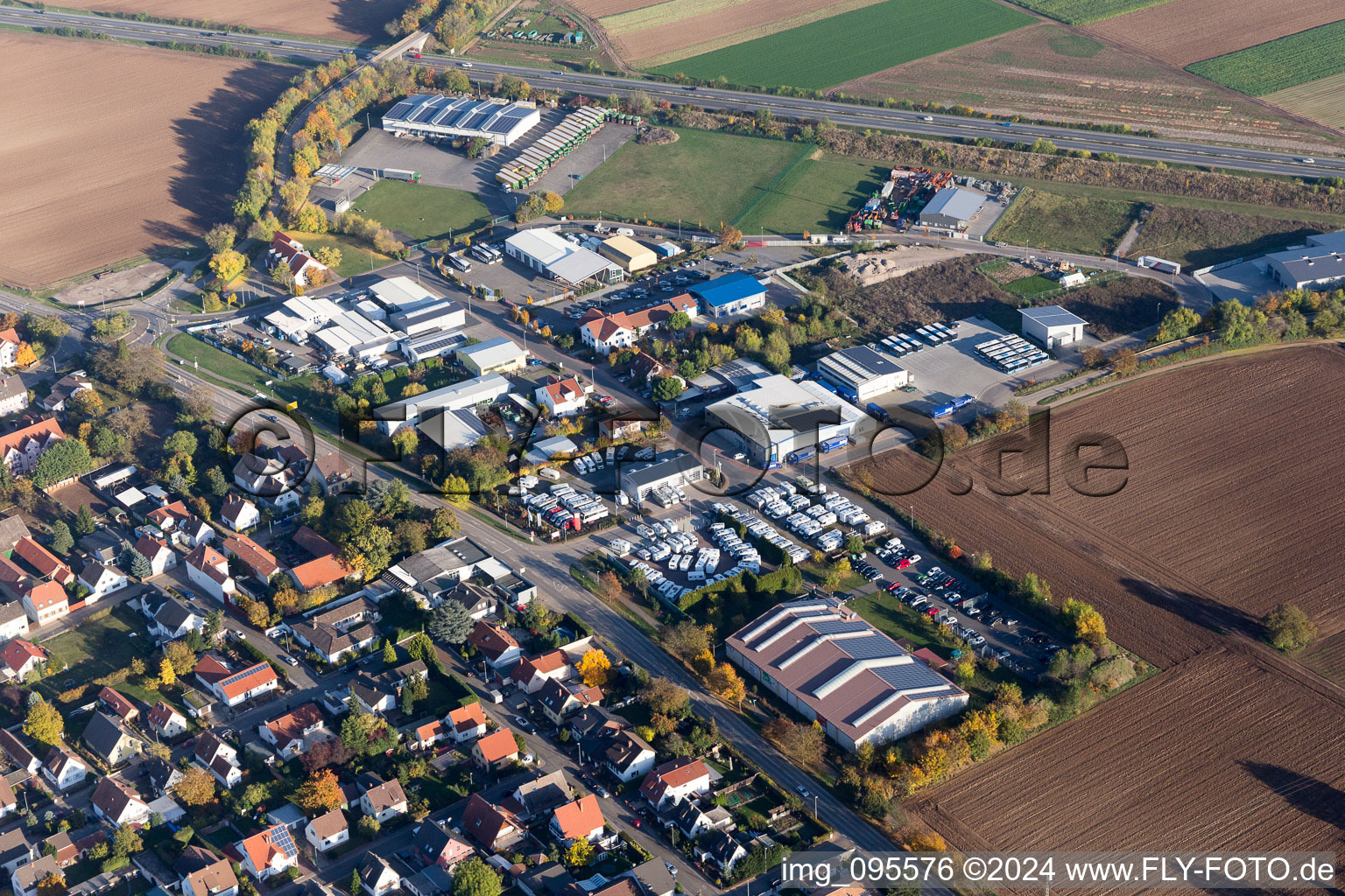 Aerial photograpy of District Hochdorf in Hochdorf-Assenheim in the state Rhineland-Palatinate, Germany