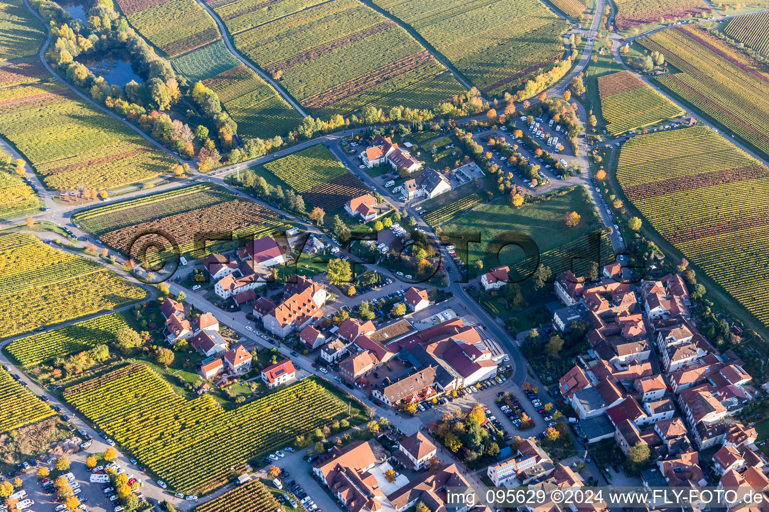 Complex of the hotel building ondhaus Christmonn - Weingut & Brennerei in Sankt Martin in the state Rhineland-Palatinate, Germany