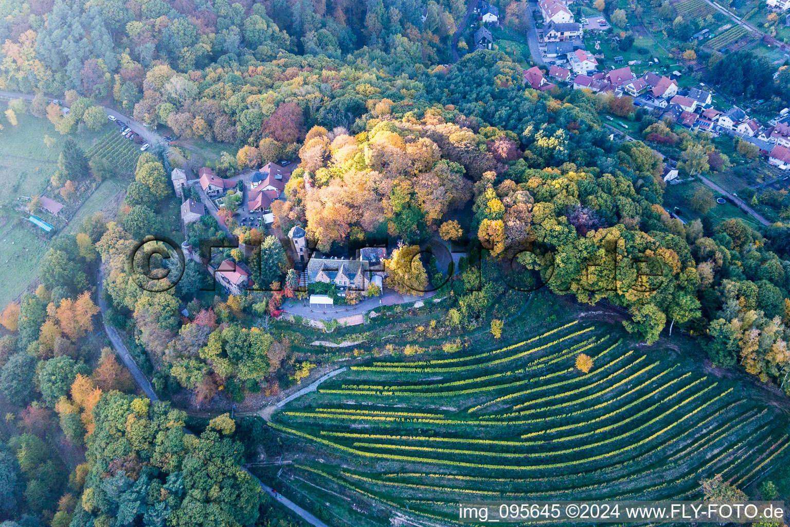 Building of the restaurant Schloss Kropsburg in Sankt Martin in the state Rhineland-Palatinate, Germany