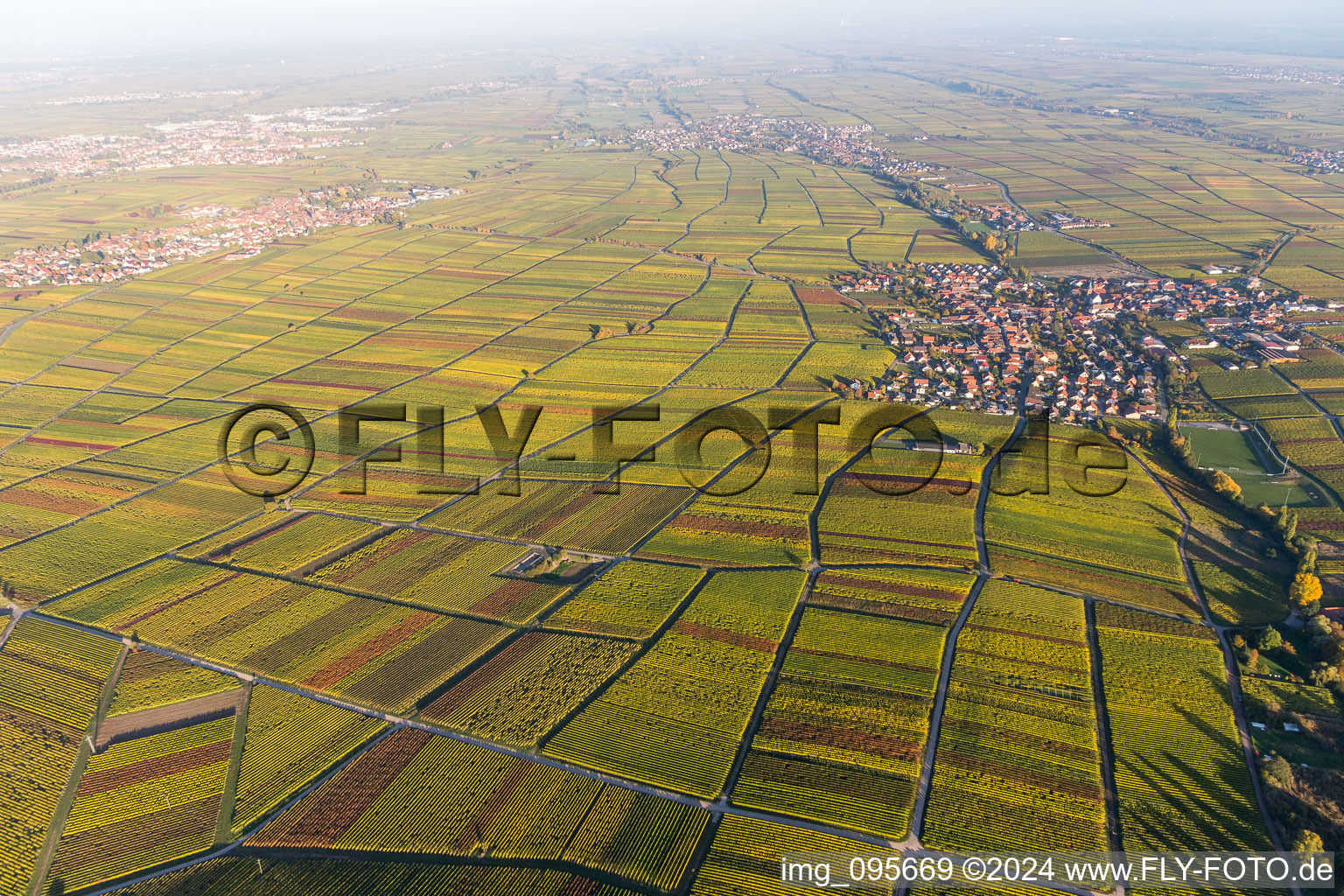 Aerial view of Hainfeld in the state Rhineland-Palatinate, Germany