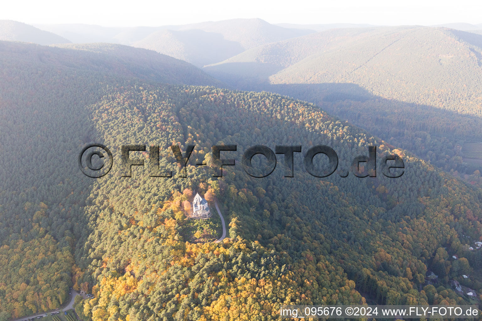 Gleisweiler in the state Rhineland-Palatinate, Germany seen from above