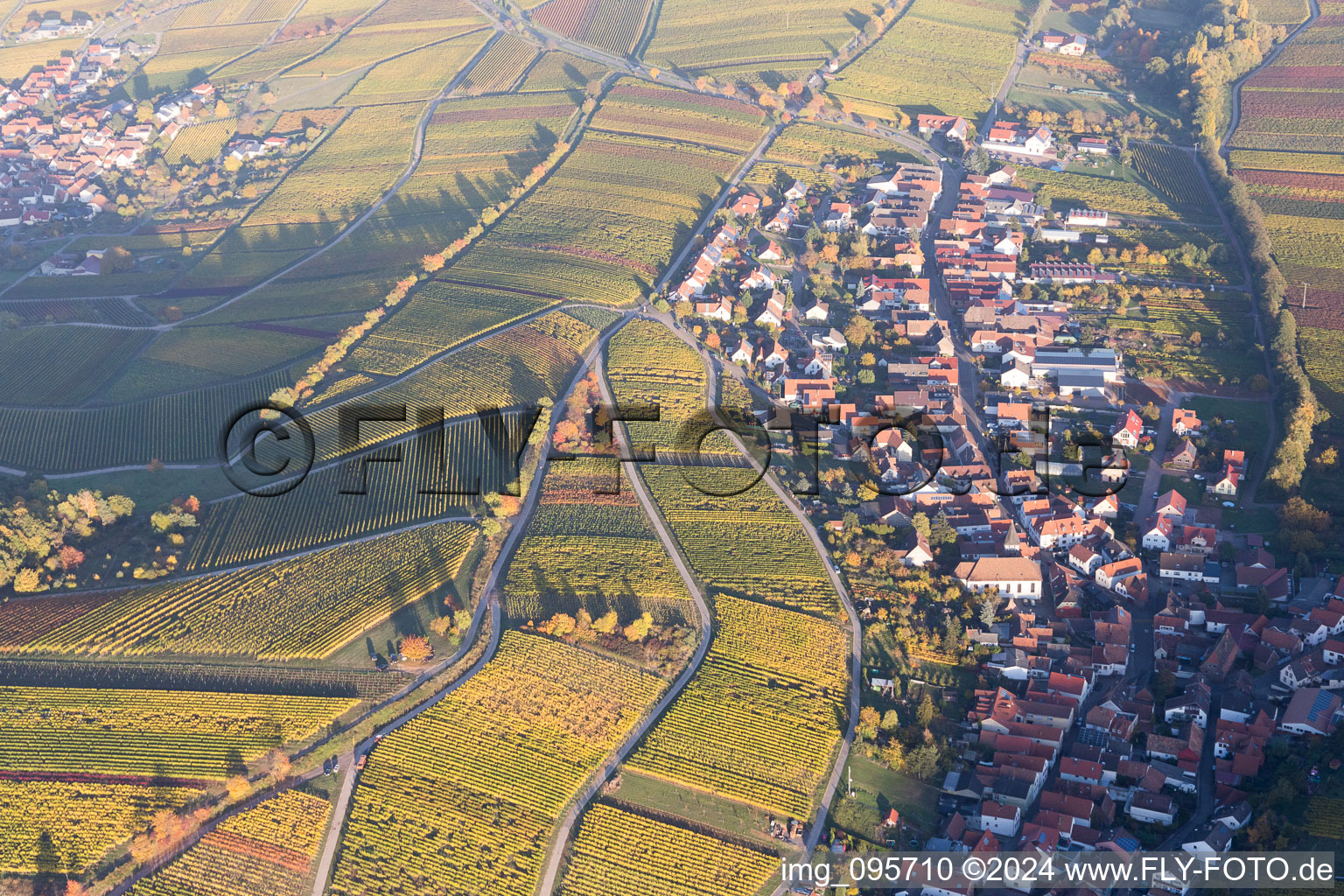 Ranschbach in the state Rhineland-Palatinate, Germany viewn from the air