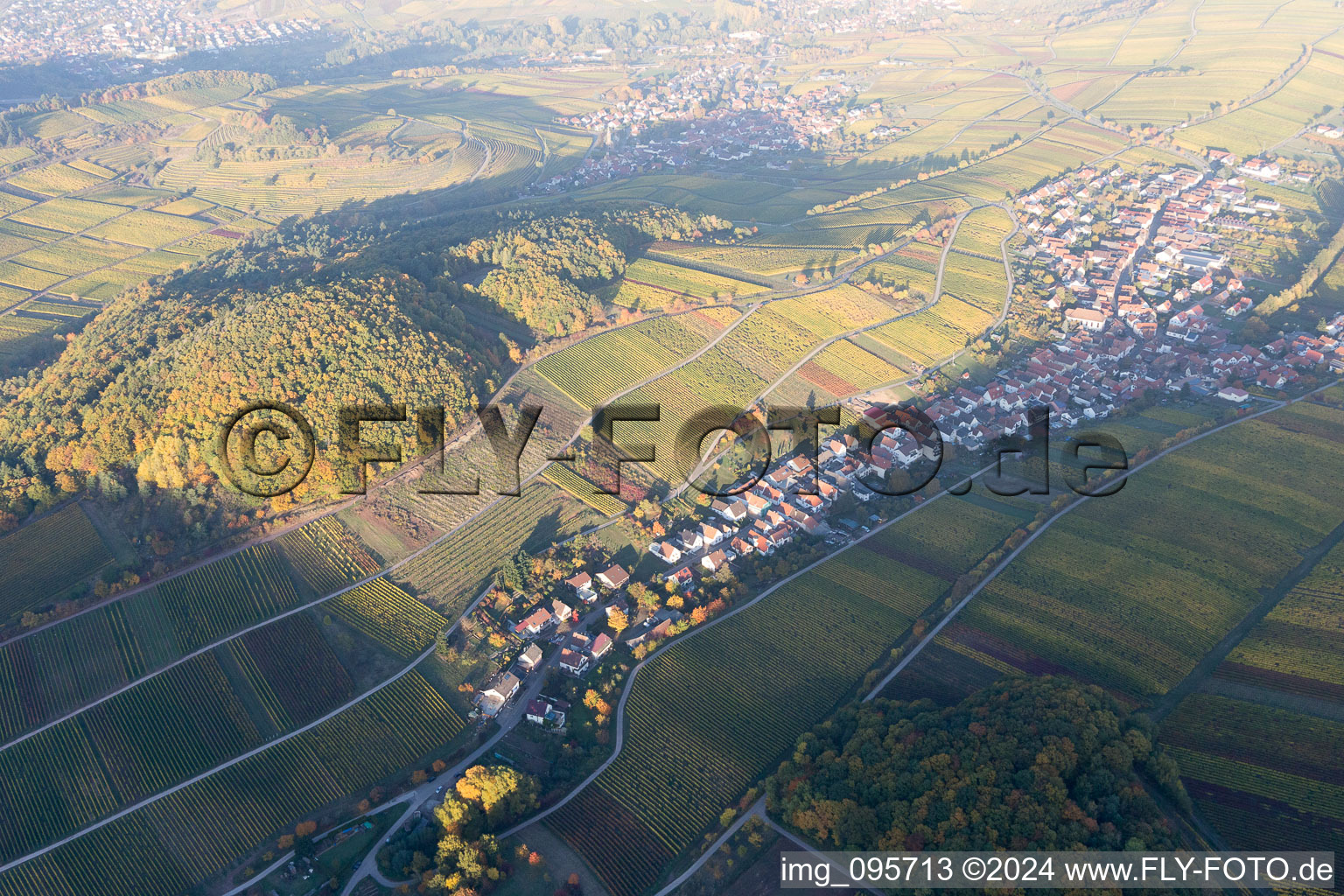 Ranschbach in the state Rhineland-Palatinate, Germany from the drone perspective