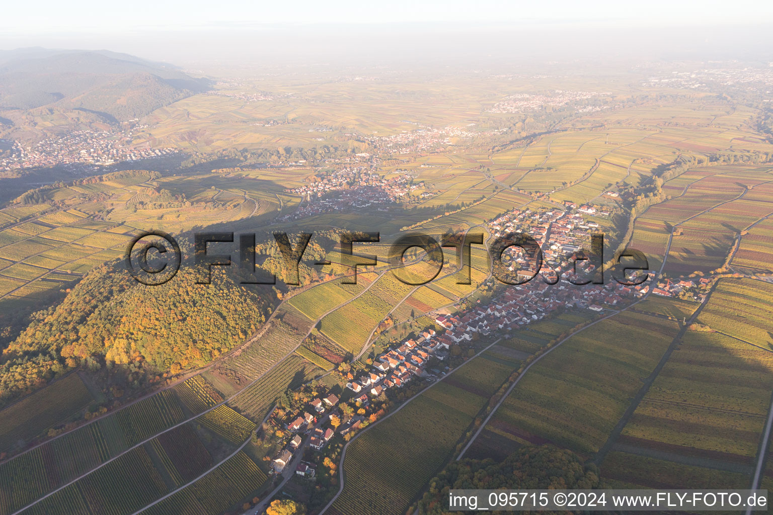 Ranschbach in the state Rhineland-Palatinate, Germany seen from a drone