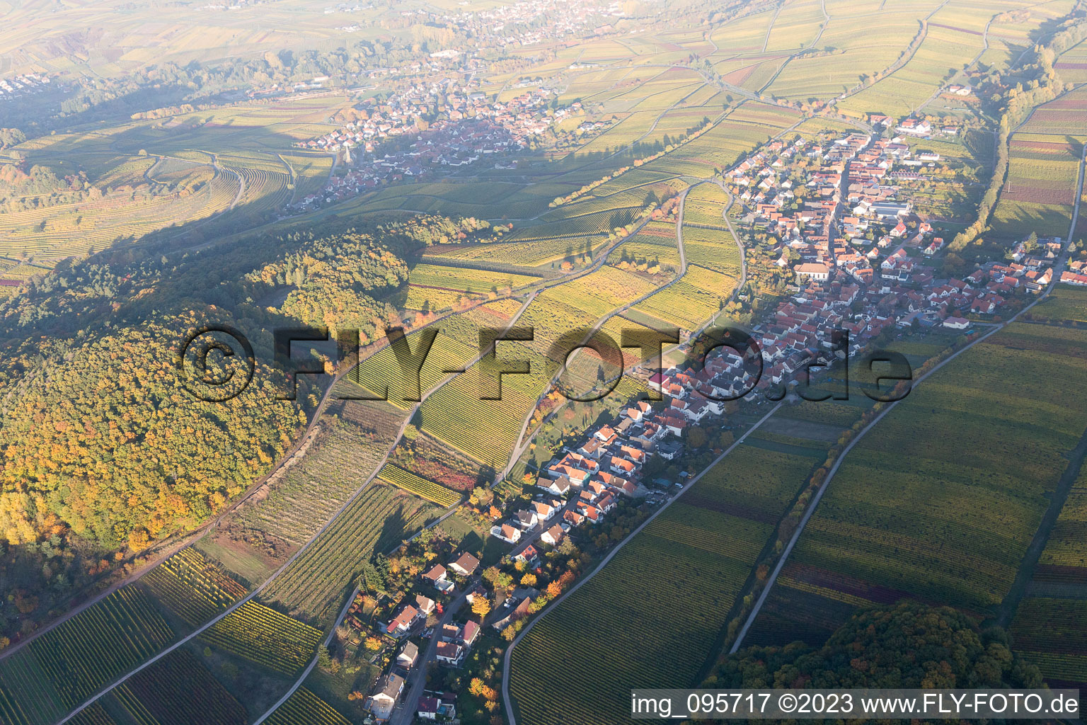Aerial photograpy of Ranschbach in the state Rhineland-Palatinate, Germany