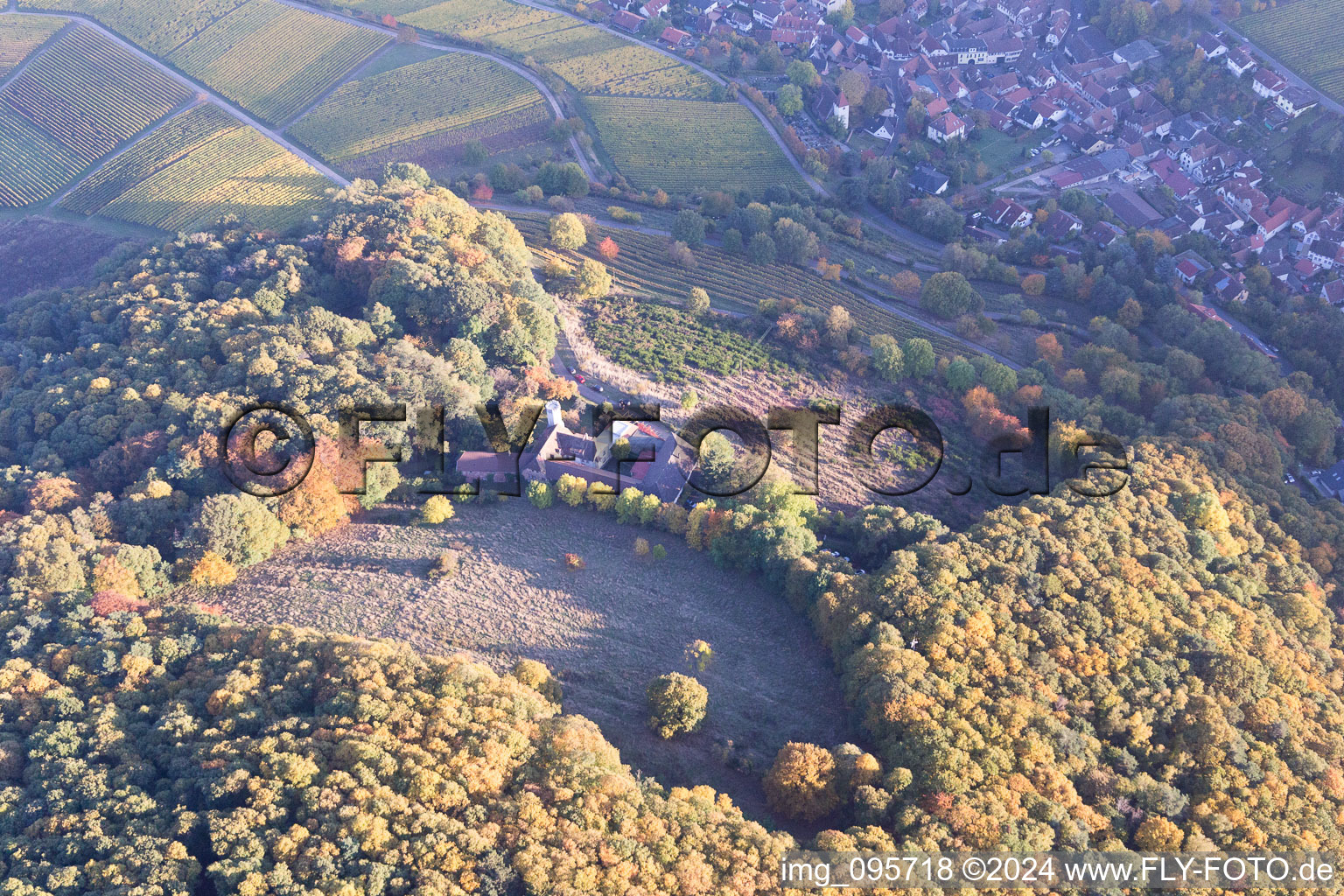 Leinsweiler in the state Rhineland-Palatinate, Germany viewn from the air