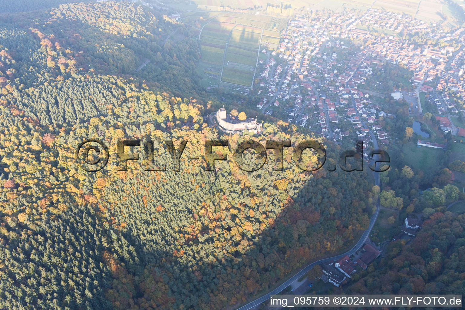 Klingenmünster in the state Rhineland-Palatinate, Germany out of the air