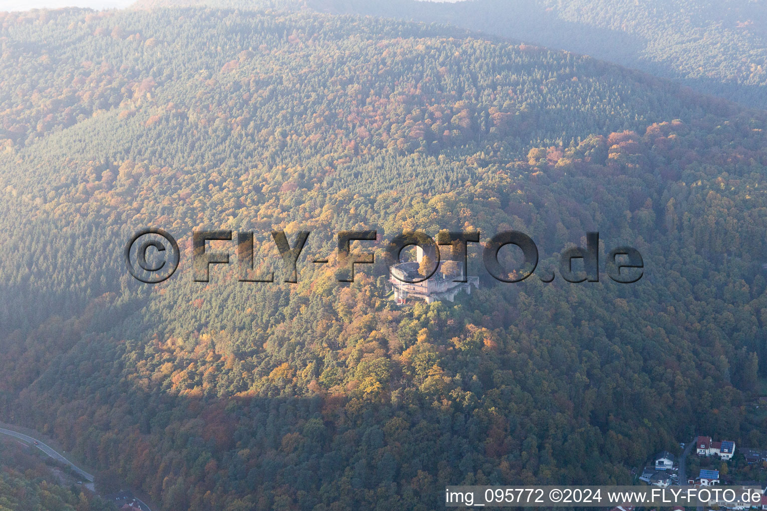 Aerial photograpy of Klingenmünster in the state Rhineland-Palatinate, Germany