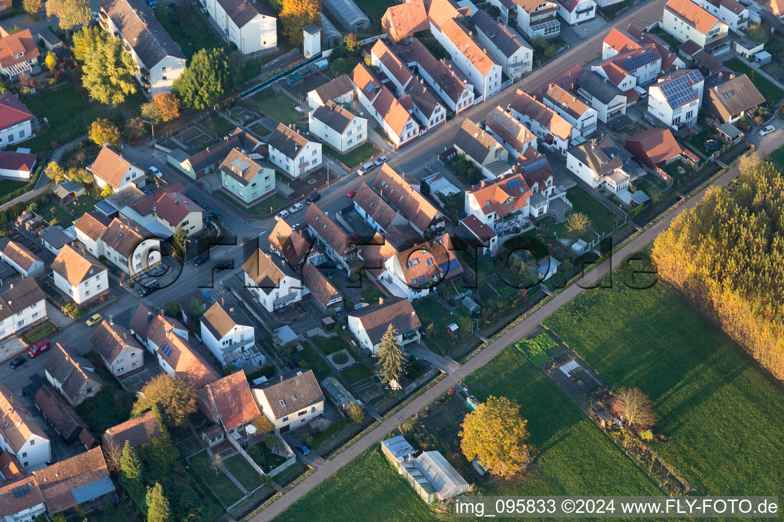 Kandel in the state Rhineland-Palatinate, Germany from a drone