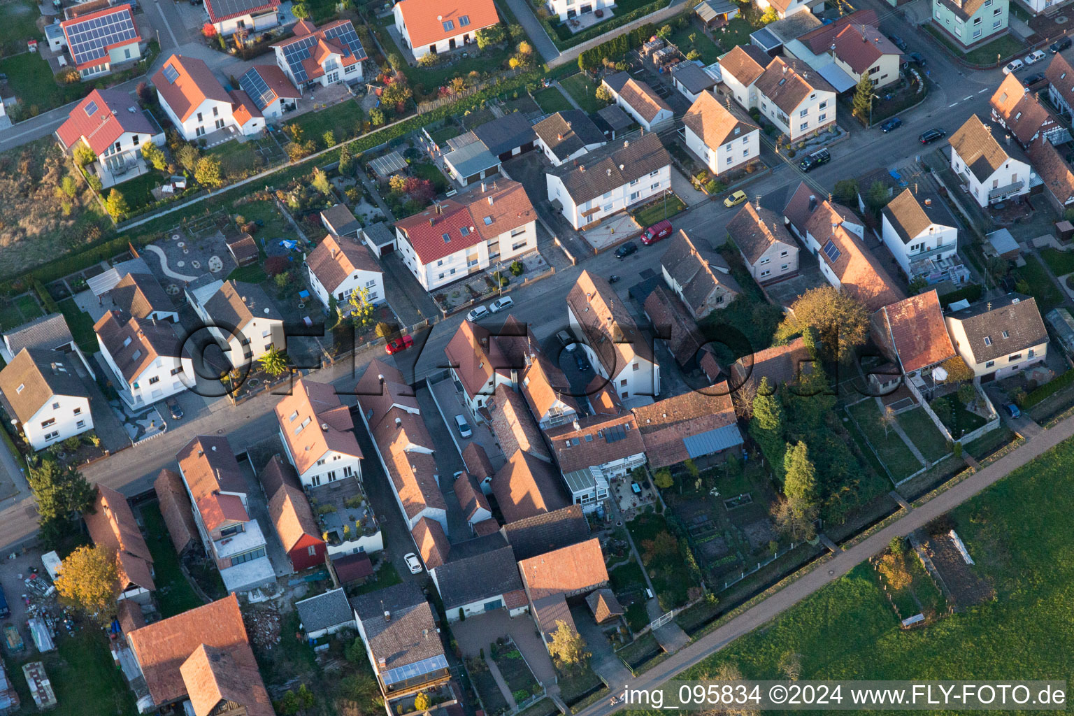 Kandel in the state Rhineland-Palatinate, Germany seen from a drone