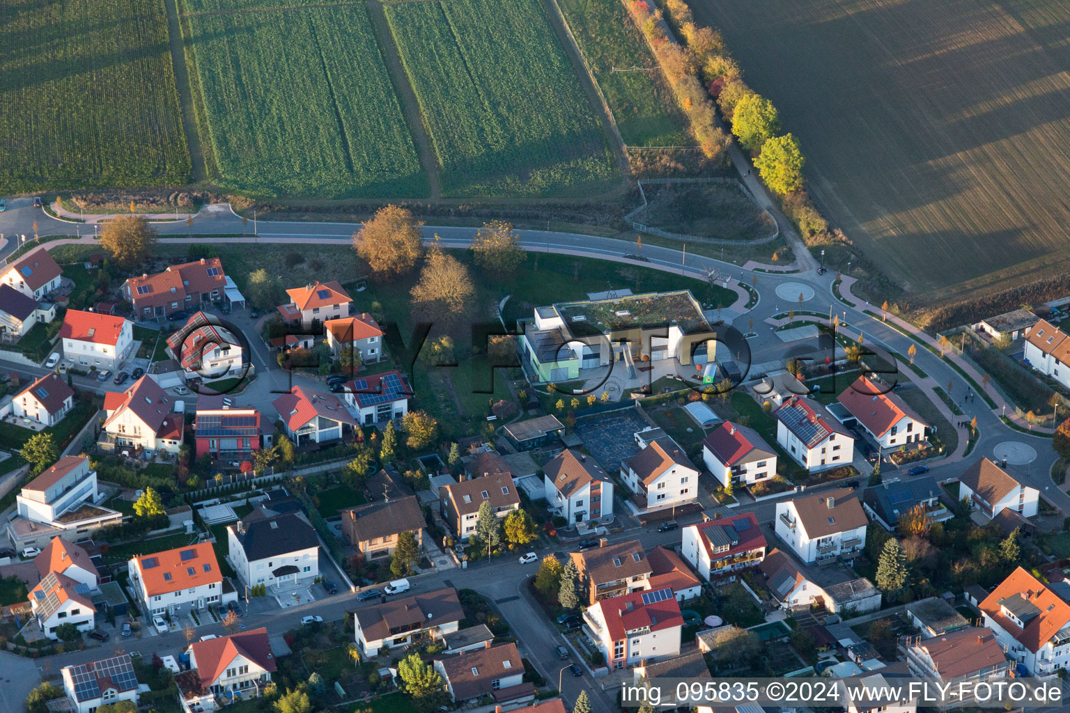 Aerial view of Kandel in the state Rhineland-Palatinate, Germany