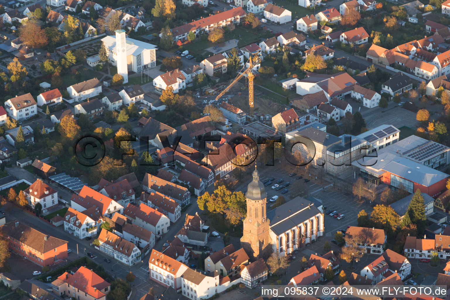 Aerial photograpy of Kandel in the state Rhineland-Palatinate, Germany