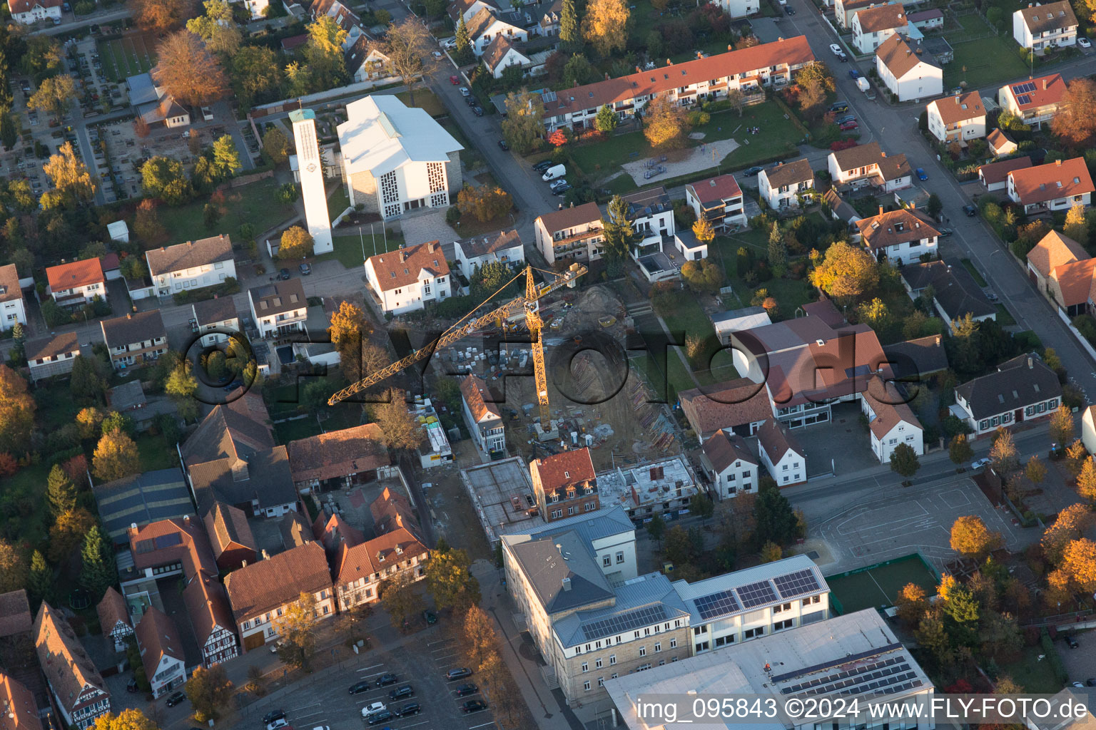 Kandel in the state Rhineland-Palatinate, Germany seen from above