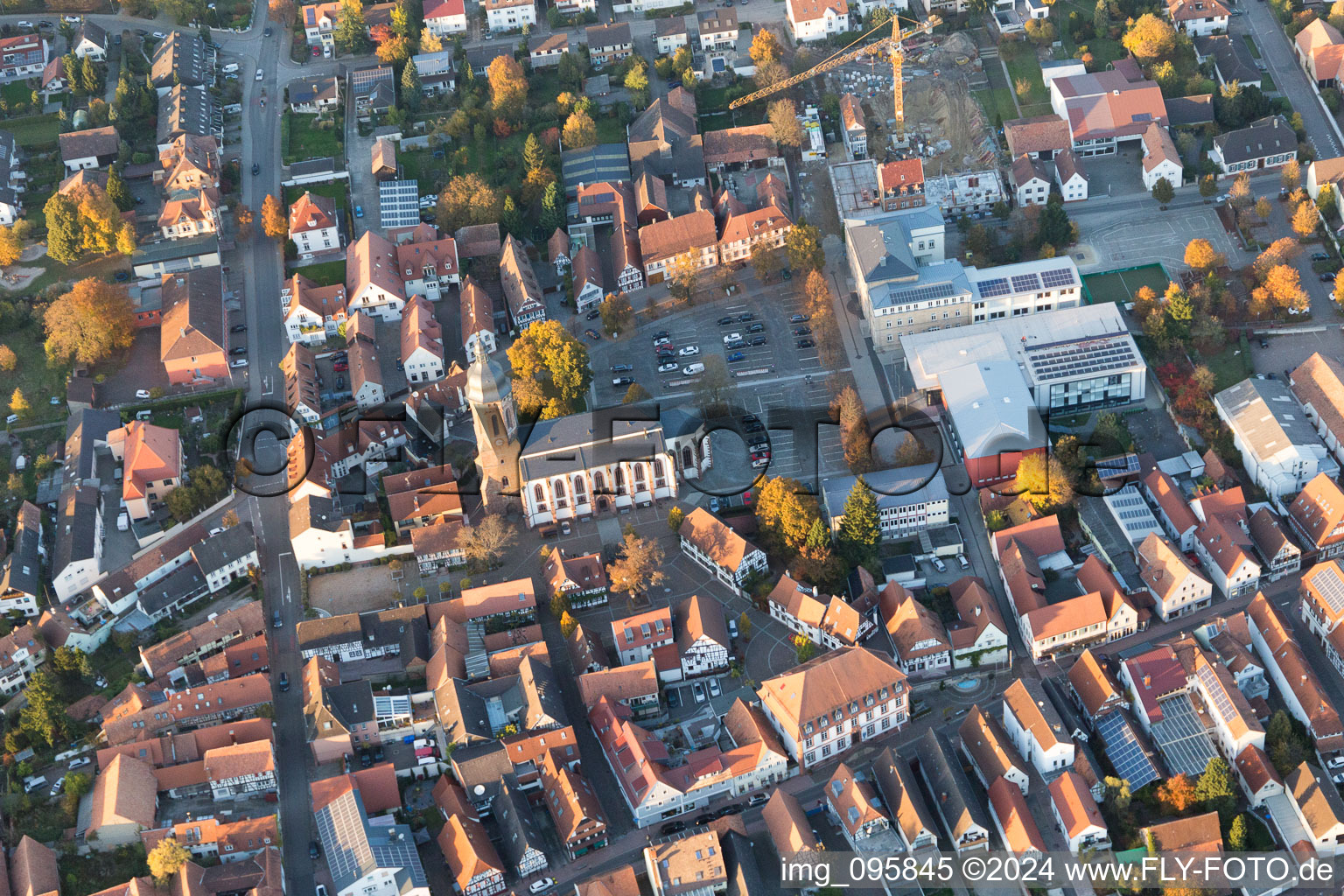 Bird's eye view of Kandel in the state Rhineland-Palatinate, Germany