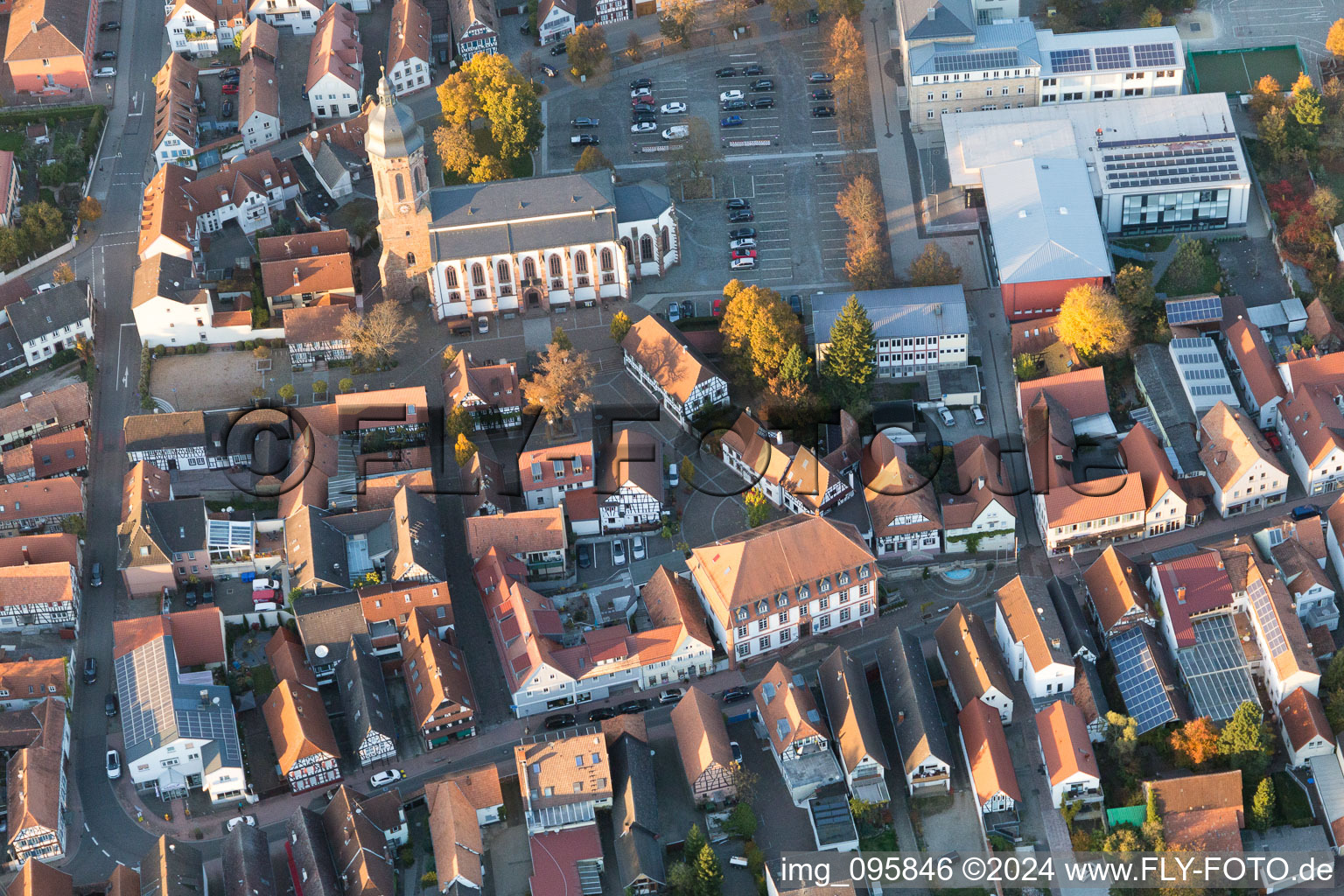 Kandel in the state Rhineland-Palatinate, Germany viewn from the air