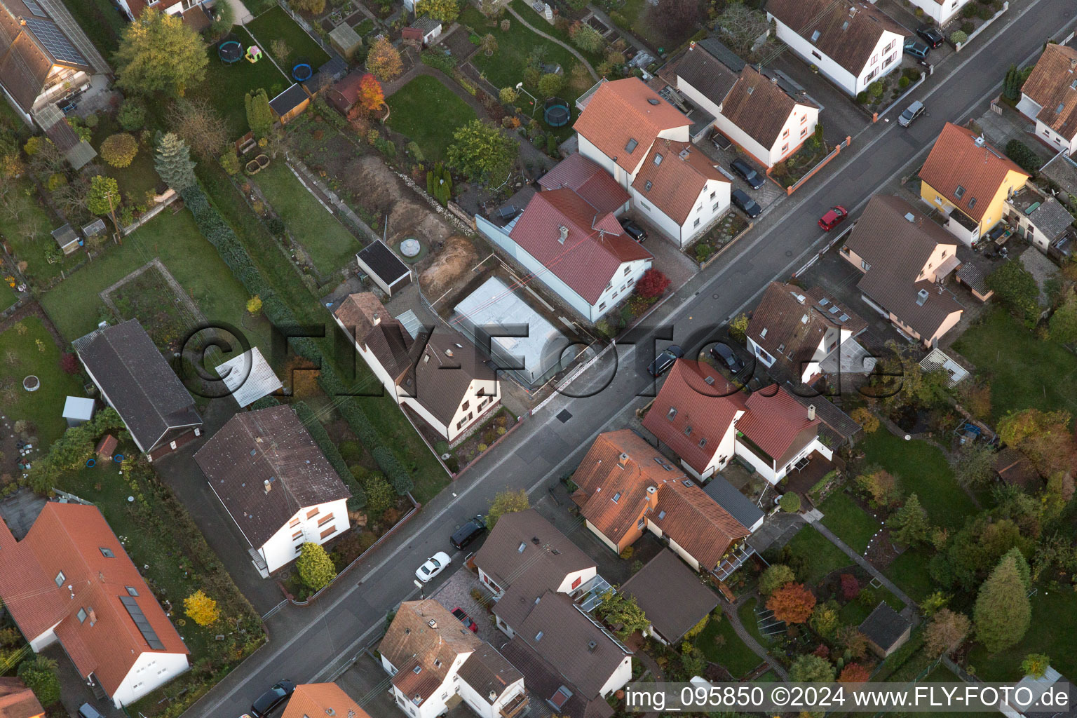 Kandel in the state Rhineland-Palatinate, Germany from the drone perspective