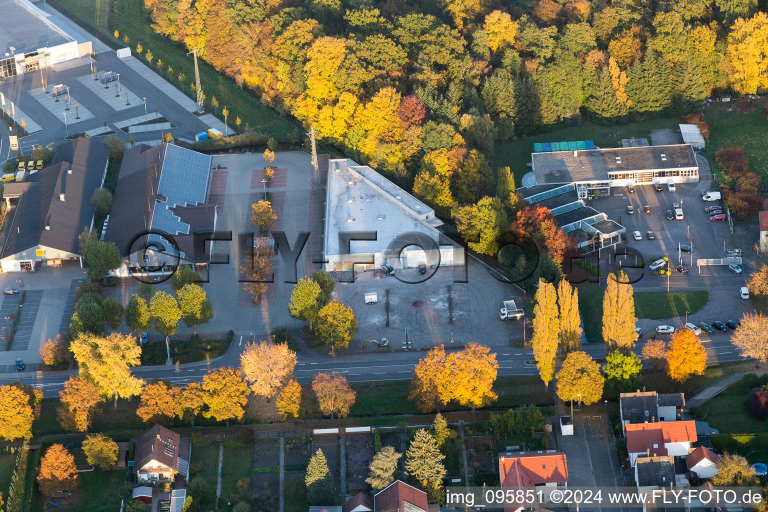 Kandel in the state Rhineland-Palatinate, Germany from a drone