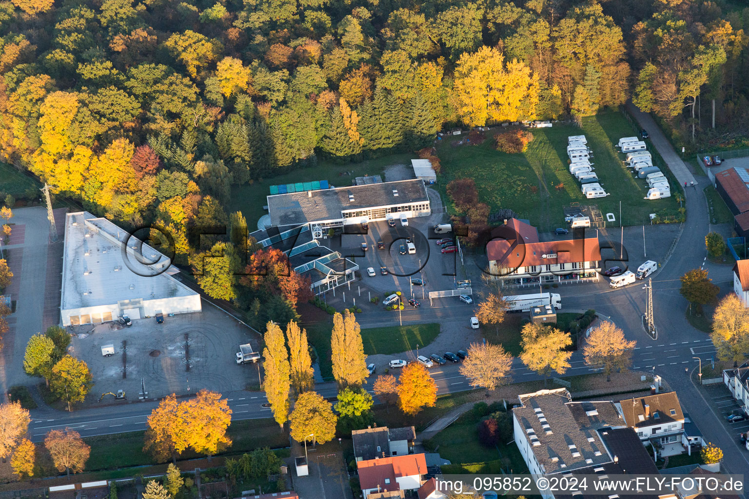 Kandel in the state Rhineland-Palatinate, Germany seen from a drone