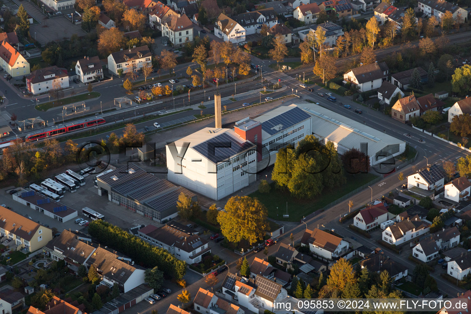 Aerial view of Kandel in the state Rhineland-Palatinate, Germany