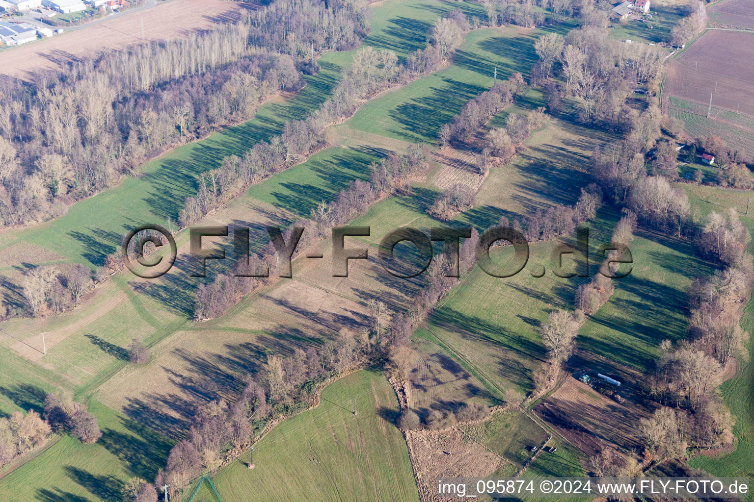 Bird's eye view of Steinweiler in the state Rhineland-Palatinate, Germany