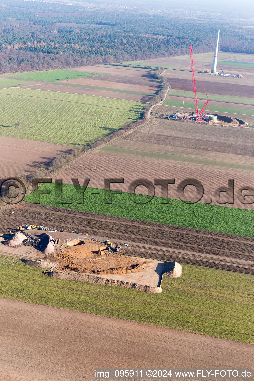 Hatzenbühl in the state Rhineland-Palatinate, Germany seen from above