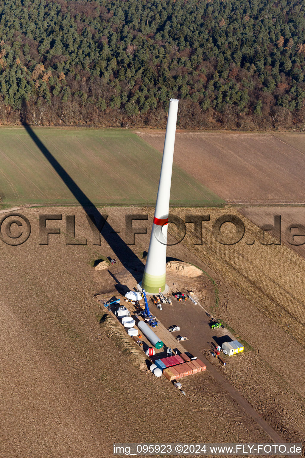 Aerial view of Hatzenbühl in the state Rhineland-Palatinate, Germany