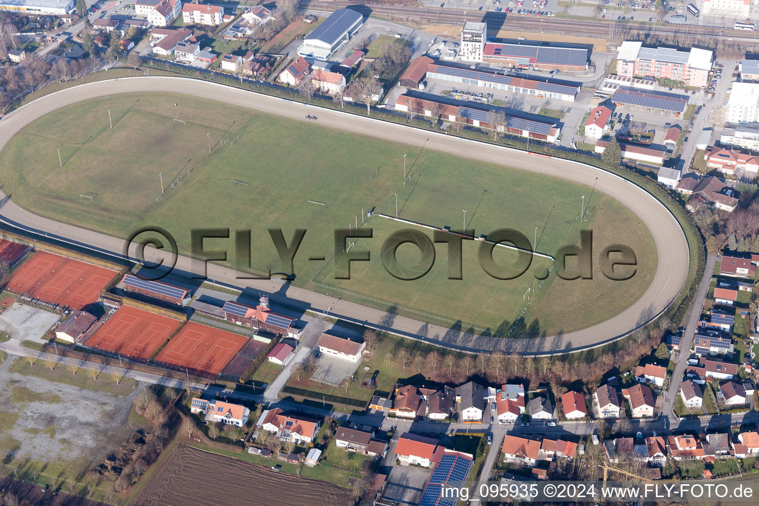 Pfarrkirchen in the state Bavaria, Germany from above